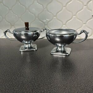 Vintage silver plated Keystone sugar and creamer